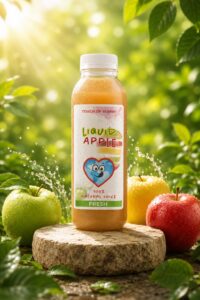 Touch of Yummy Liquid Apple natural apple juice made with 100% natural ingredients.