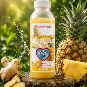 Touch of Yummy Punching Pineapple natural pineapple and ginger juice made with 100% natural ingredients.